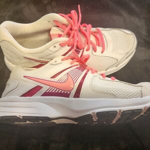 Nike White and Pink Dart 10